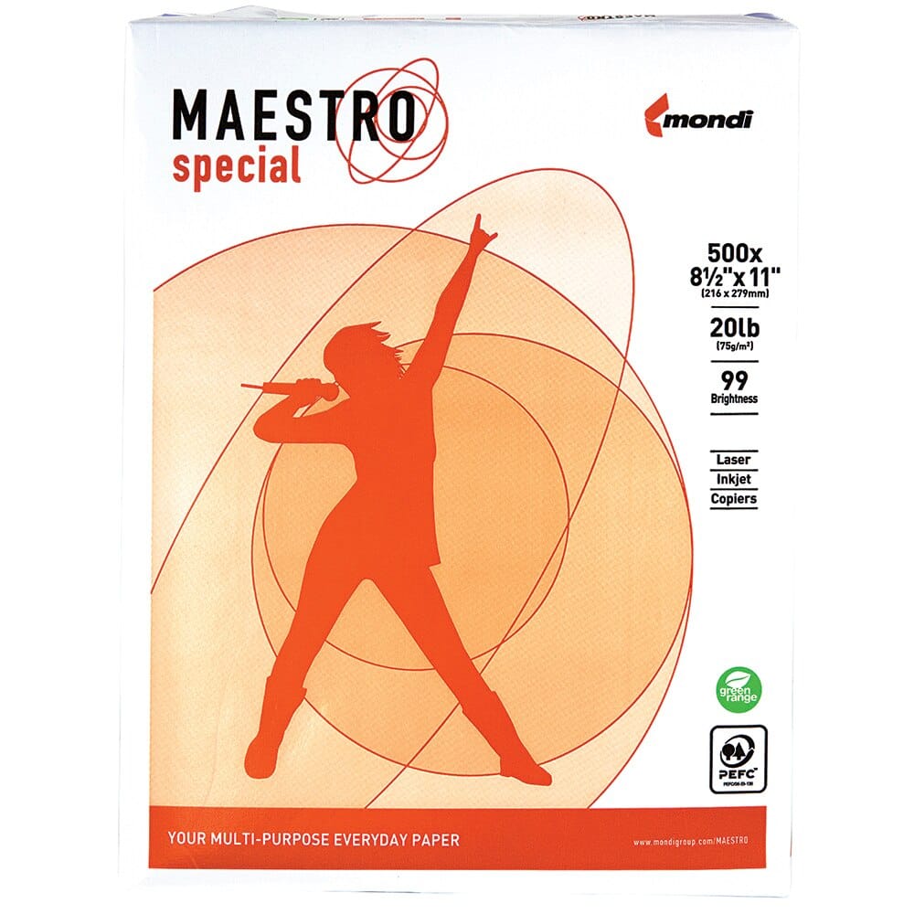 Mondi Maestro Special Multipurpose Copy Paper, 500 Sheets