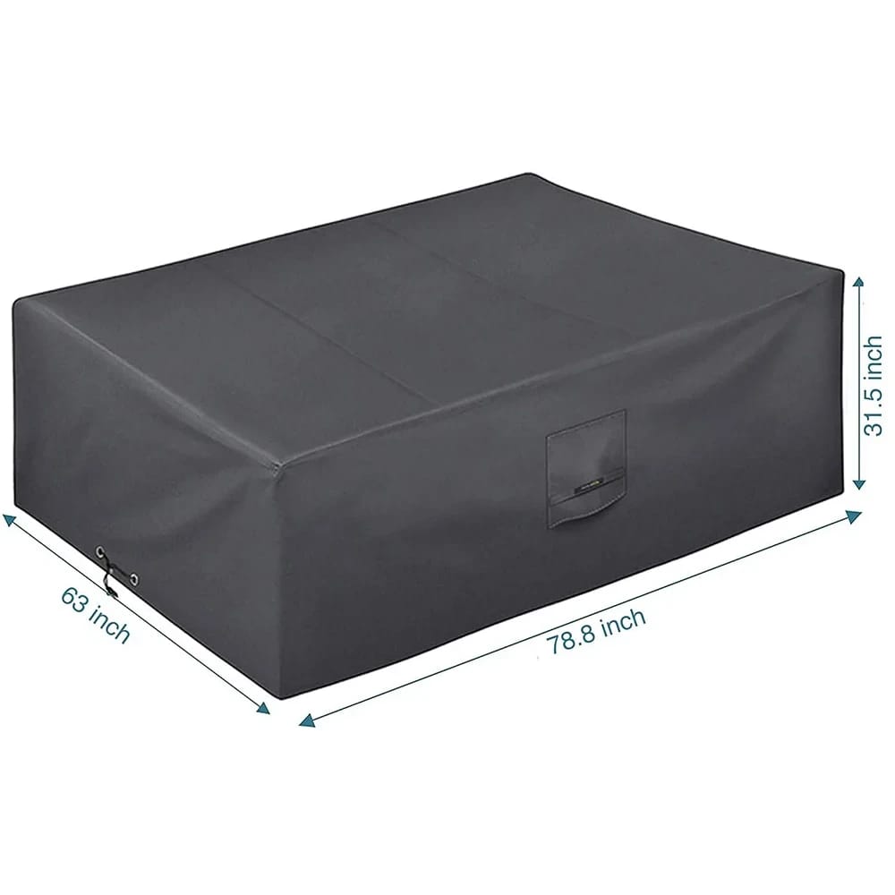 Smartpeas Outdoor Furniture Cover, Cool Gray, 78.8" x 63"