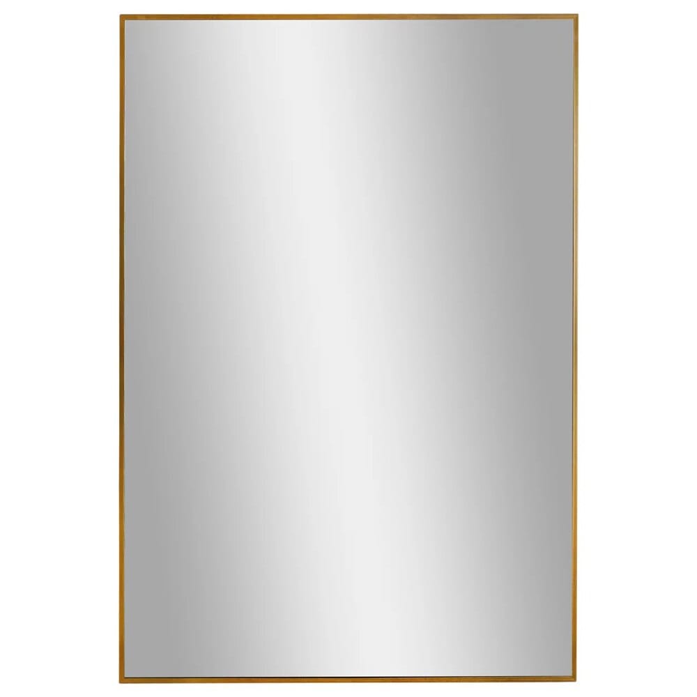 American Art Decor Rectangular Accent Wall Mirror, Gold