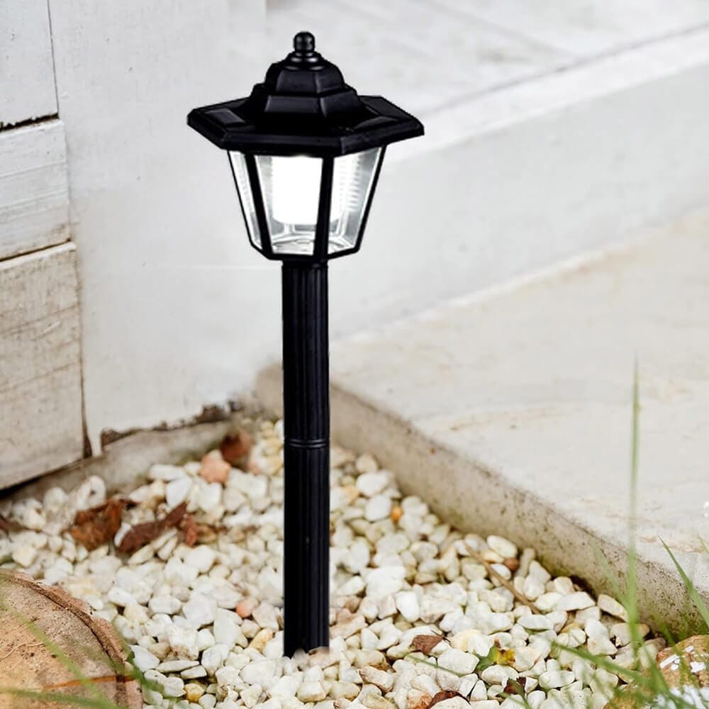 Laurel Canyon Classical Solar Pathway Lights, 4-Pack, Black
