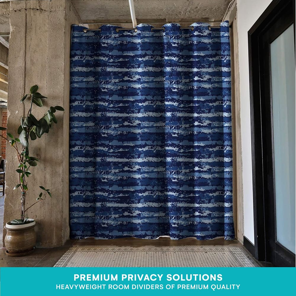 Room/Dividers/Now Room Divider Curtain, 8' x 10', Blue Stripe