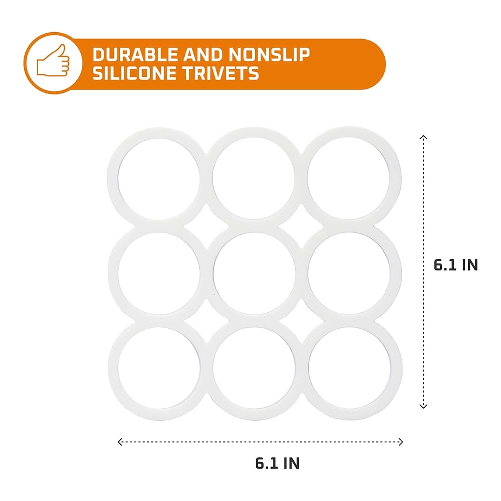 Bruntmor Silicone Trivets, 3 Pack