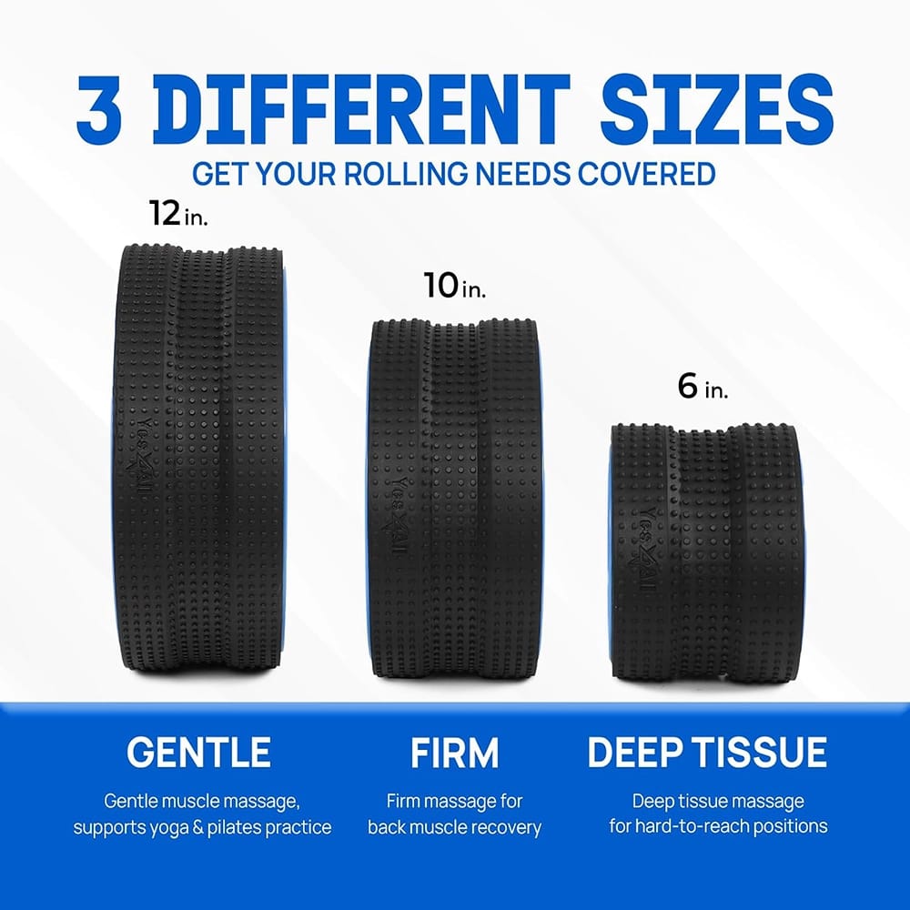 Yes4All Yoga Wheel Roller Set, Blue