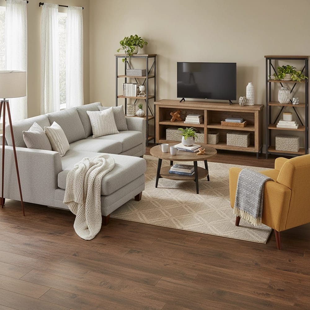Duravana 8mm Pendragon Peak Oak Waterproof Hybrid Resilient Flooring, Brown, 22.1 sq. ft. ($3.39/sq. ft.)