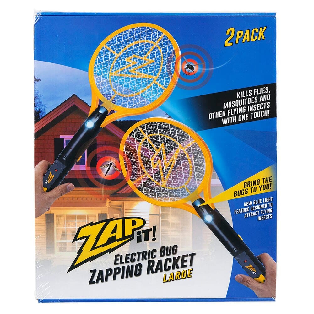 ZAP IT! Battery-Powered Large Bug Zapping Racket, 2 Count