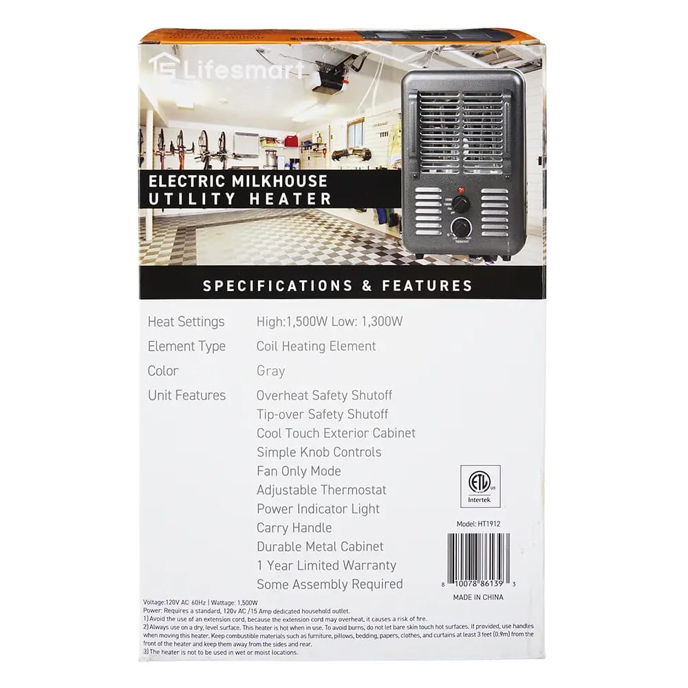 Lifesmart Electric Milkhouse Utility Heater