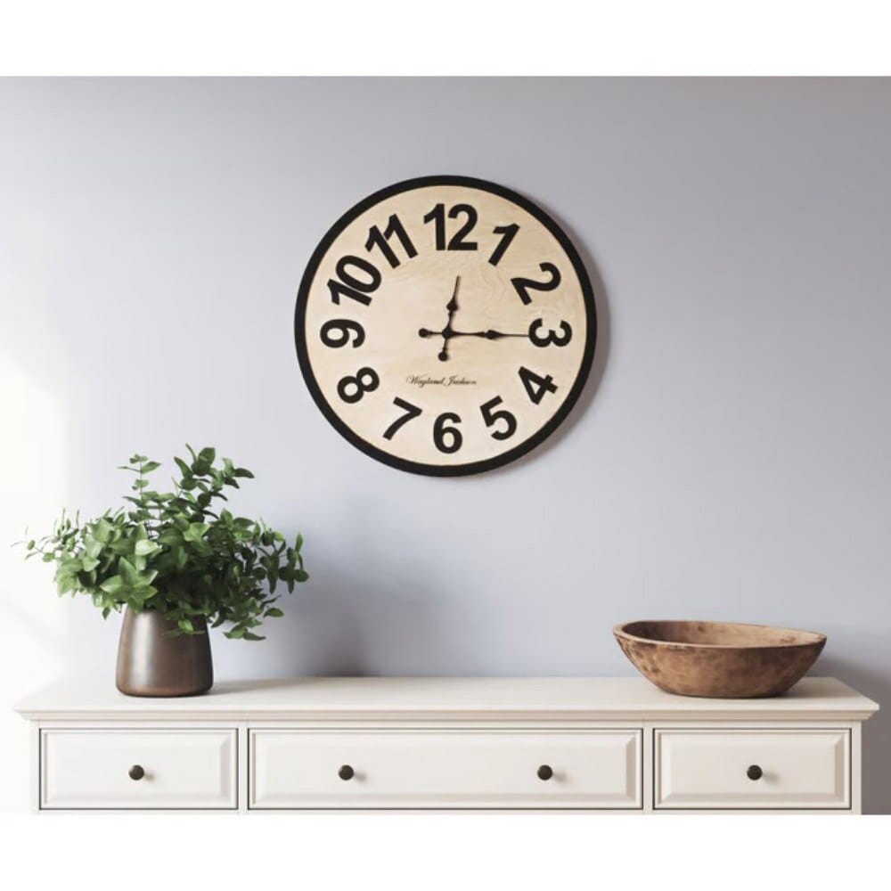 Jofran Furniture Wayland Jackson 24" Distressed Wood Wall Clock, White