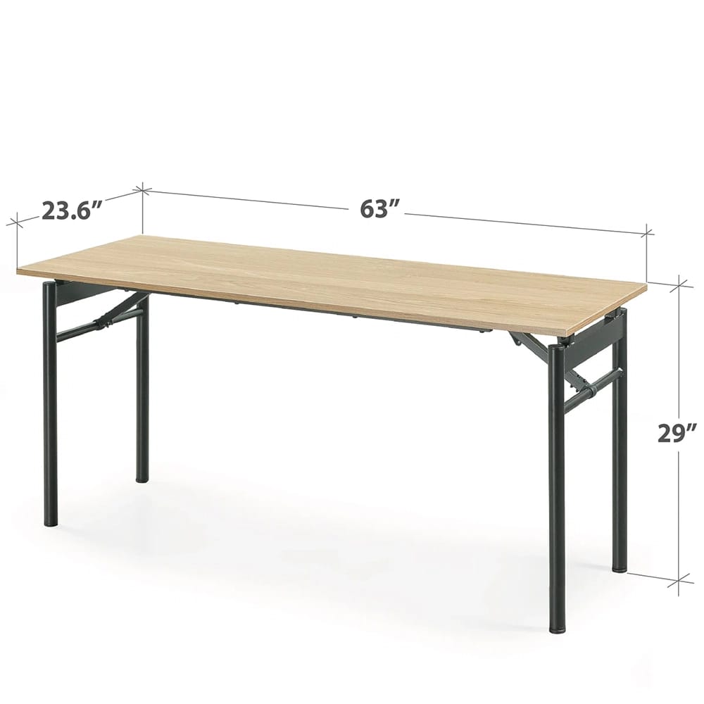 Zinus 63" Folding Desk, Natural/Black