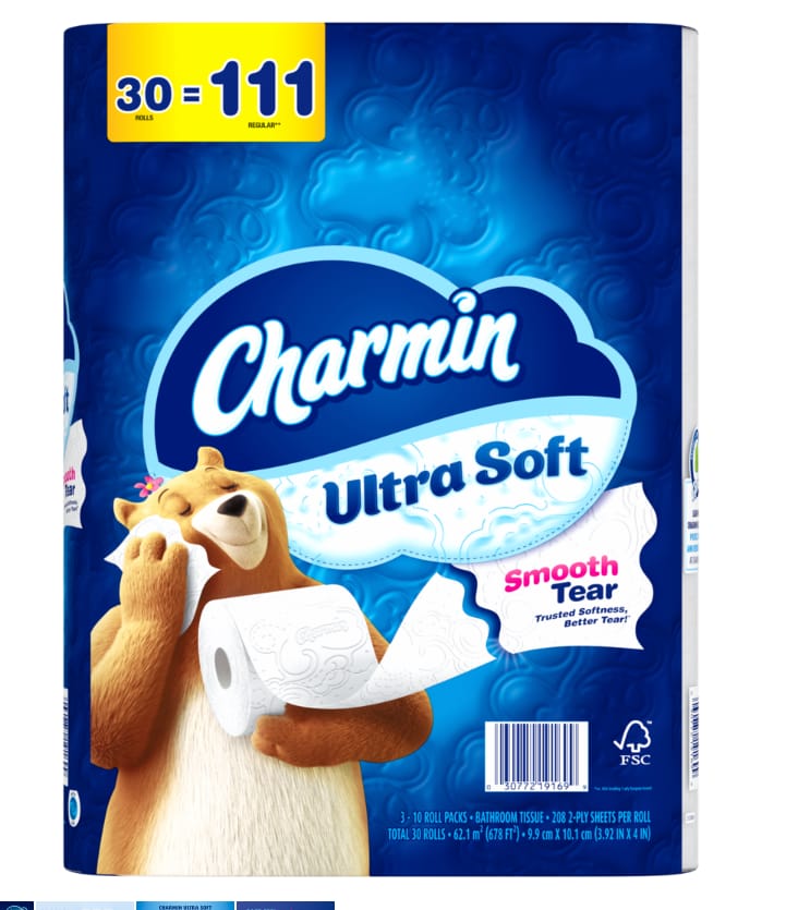 Charmin Ultra Soft Bathroom Tissue Ultra Soft, 30 Mega Rolls