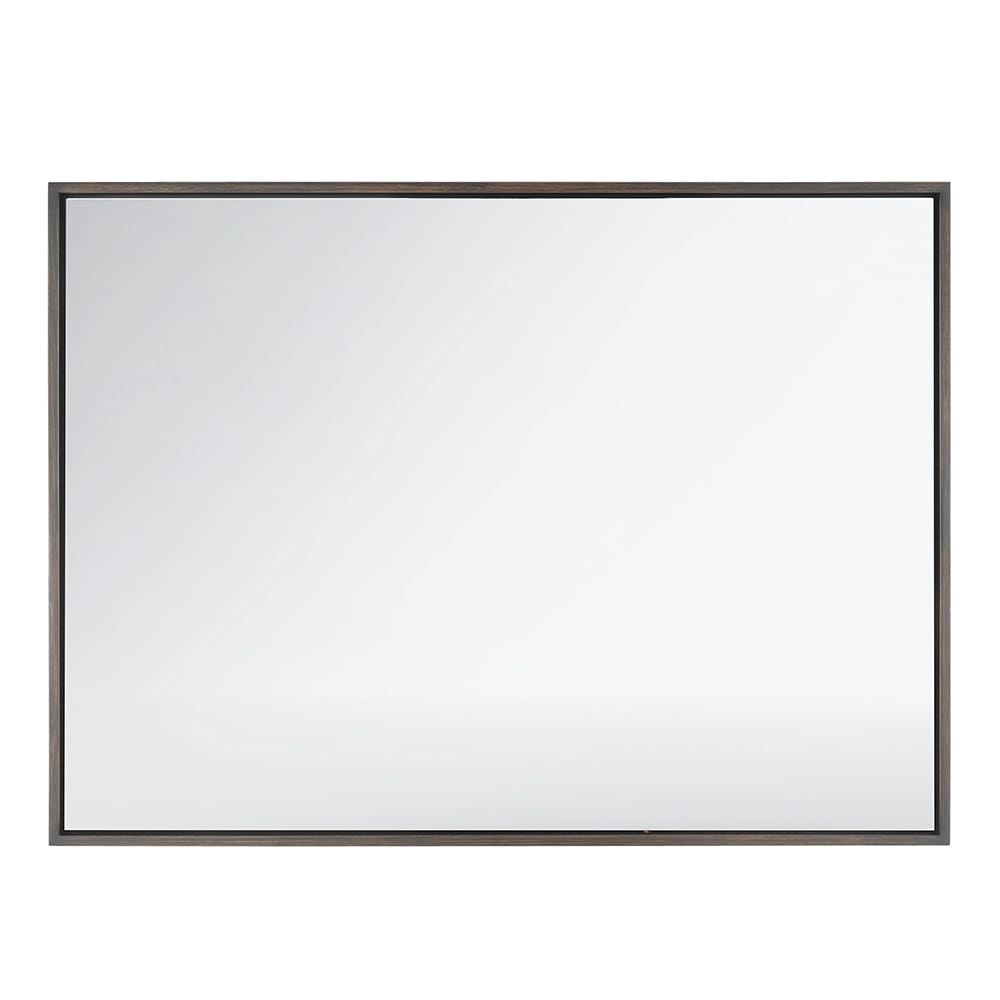 Hamilton Hills Contemporary Floating Wenge Mirror, Black, 30" x 40"