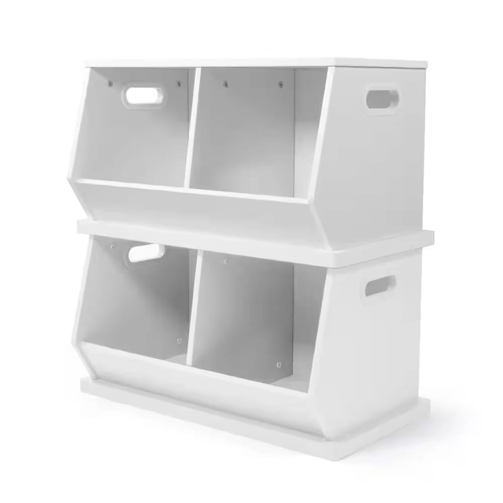 Humble Crew Wooden Toy Storage Cubby, White