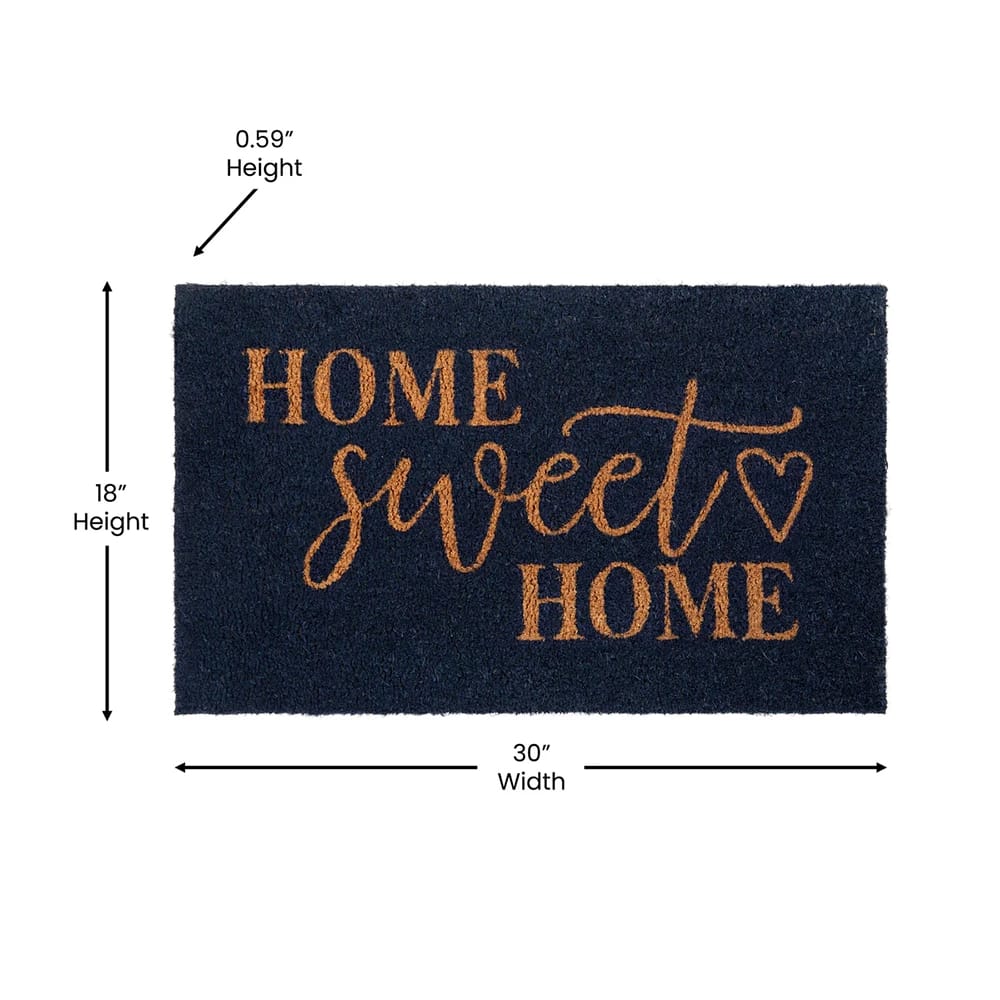 Flash Furniture Indoor/Outdoor Printed Coir Doormat, 18" x 30"