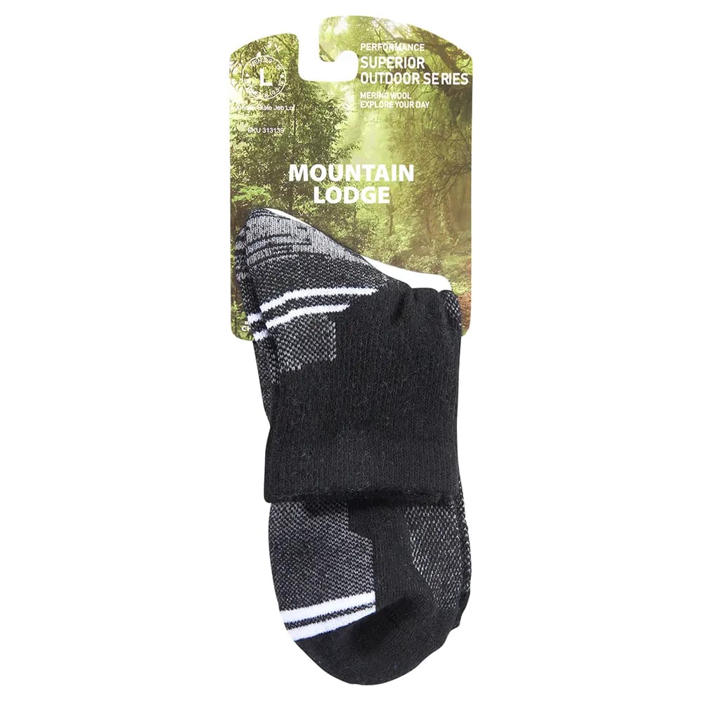 Mountain Lodge Men's Performance Outdoor Series Merino Wool Hiker Socks