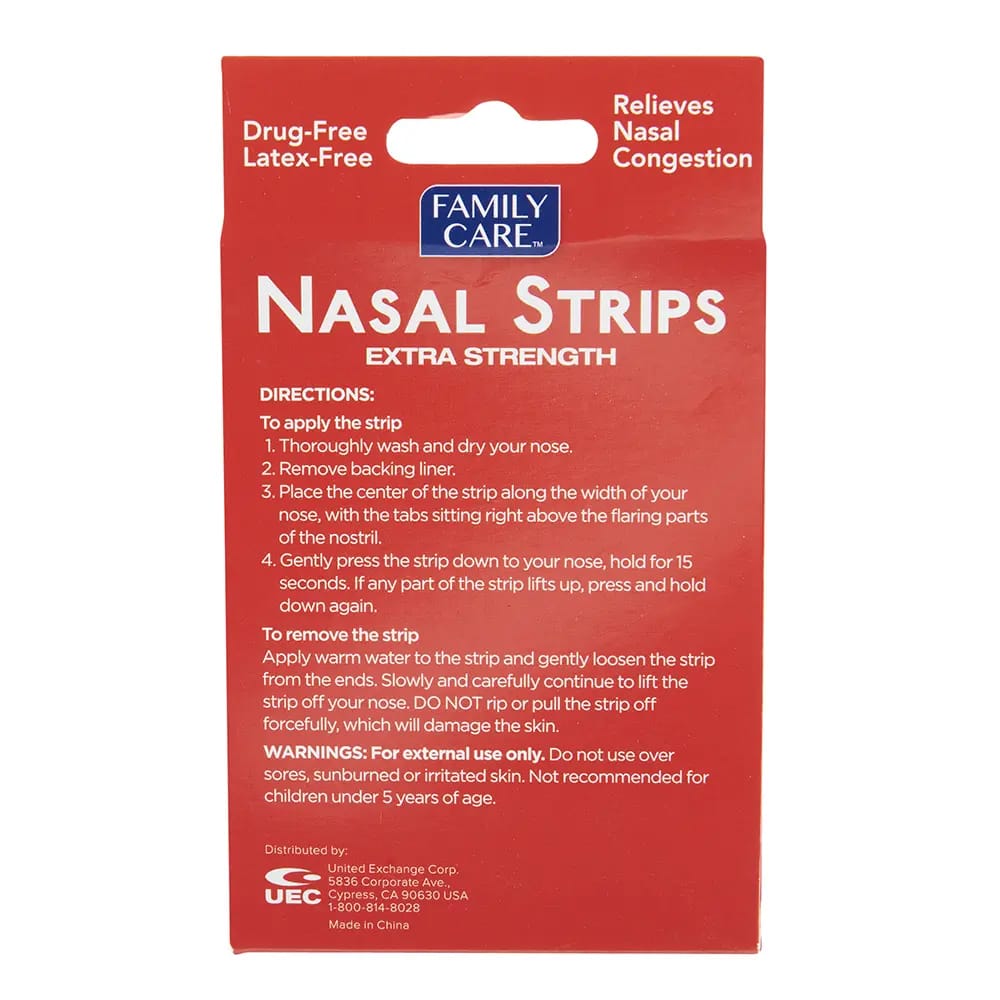 Family Care Extra Strength Nasal Strips, 12 Count