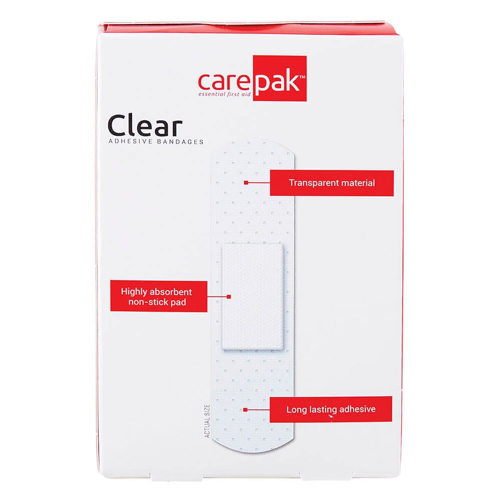 carepak Clear Adhesive Bandages, 50 Count