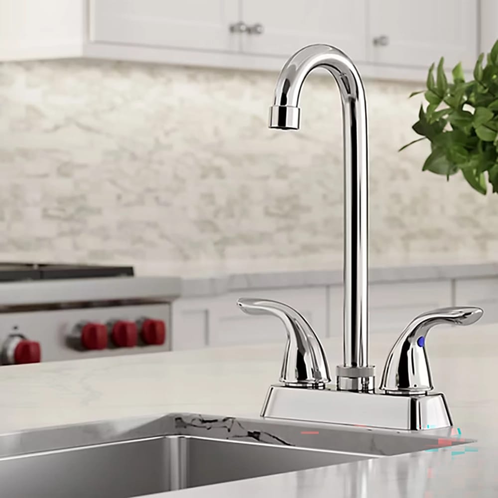 Elkay Everyday Bar Deck Mount Faucet and Lever Handles, Chrome