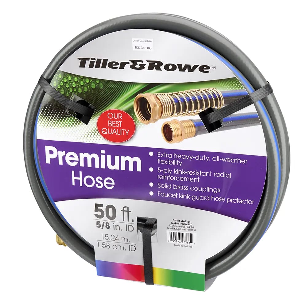 Tiller & Rowe Premium Hose, 5/8 in, 50'