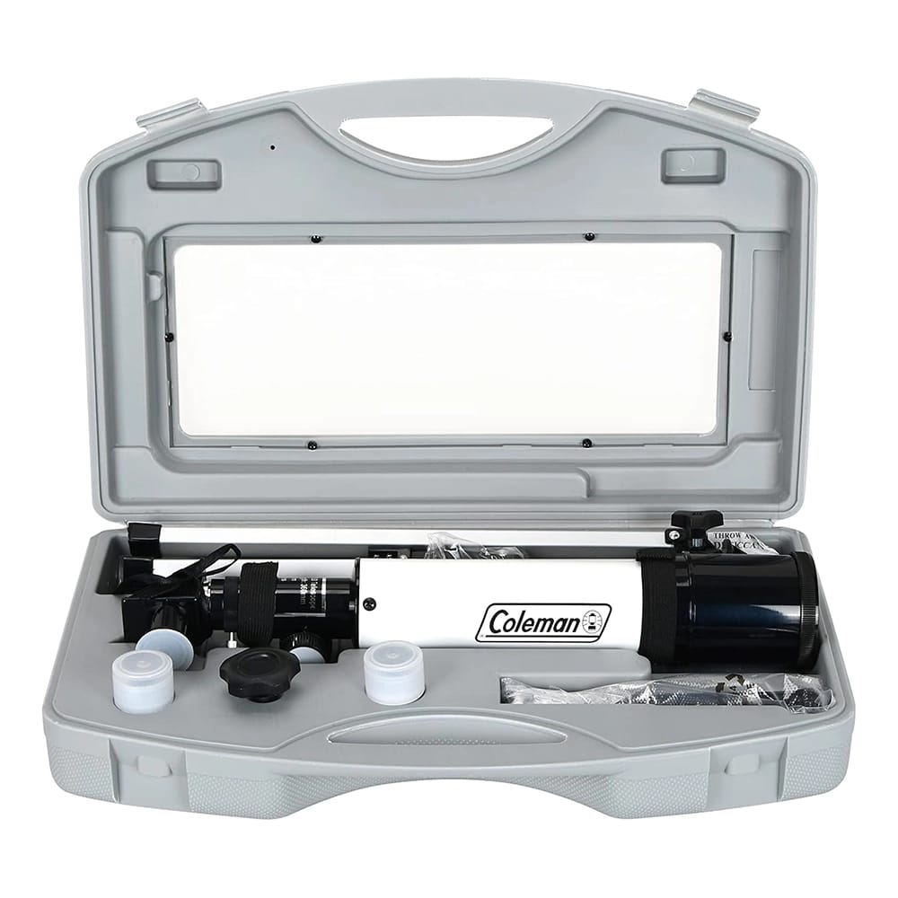 Coleman 360x50 Refractor Telescope Kit with Heavy-Duty Carrying Case, White