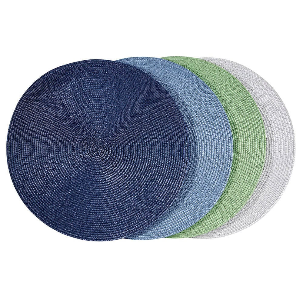 Indoor/Outdoor Round Woven Placemats, Set of 4