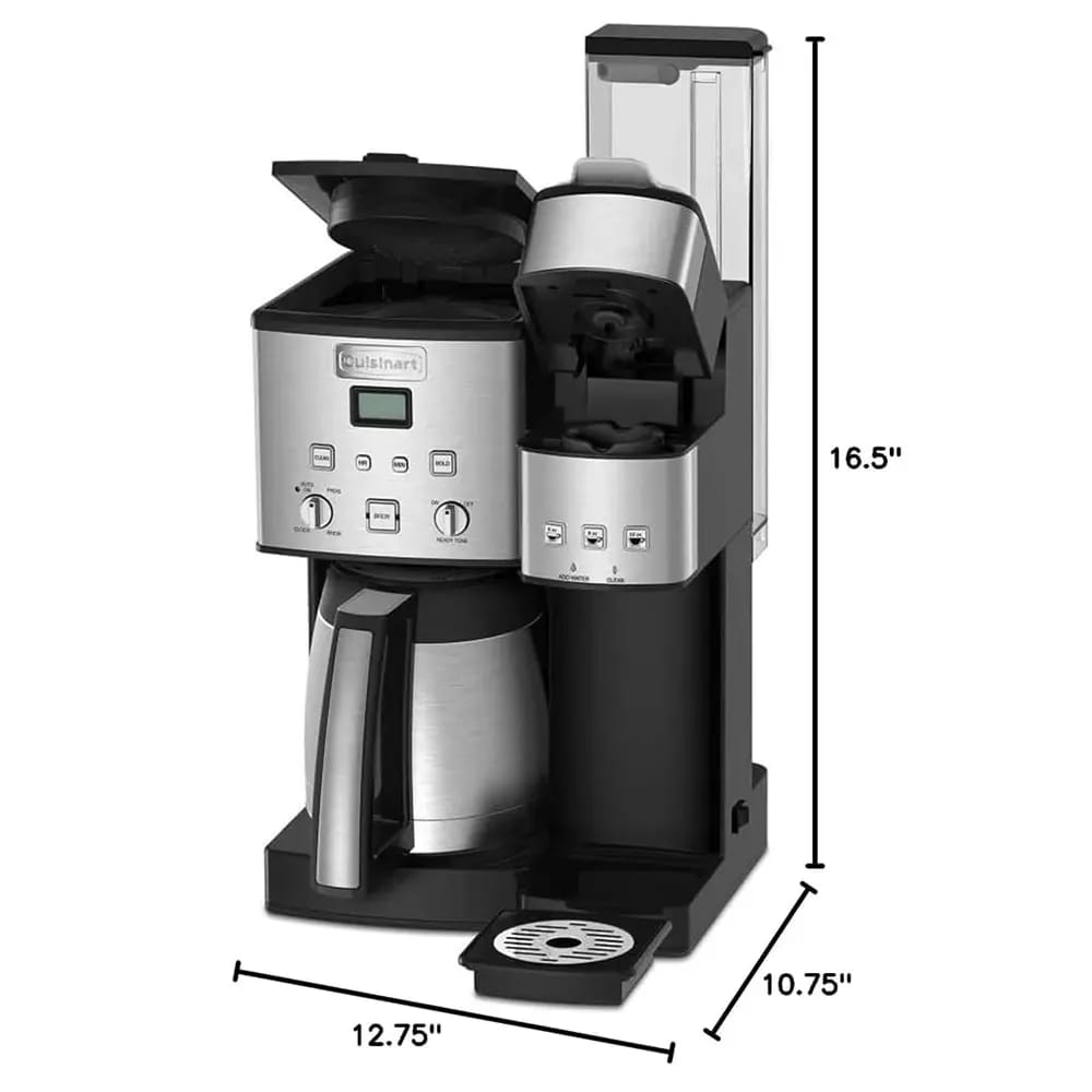 Cuisinart 10-Cup Thermal Coffeemaker and Single-Serve Brewer (Factory Refurbished)