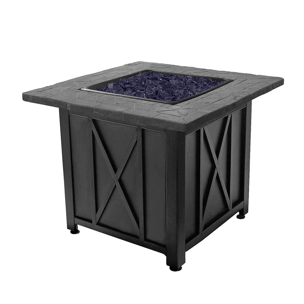 Endless Summer 24" LP Gas Outdoor Fire Pit, 30,000 BTU, Blue Fireglass