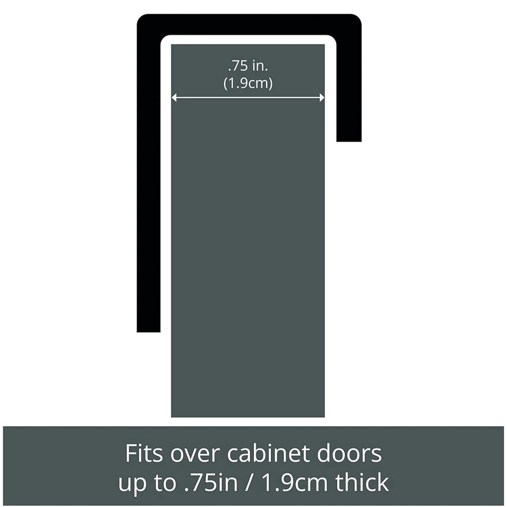 mDesign Over Cabinet Steel Towel Bar Rack, Gray