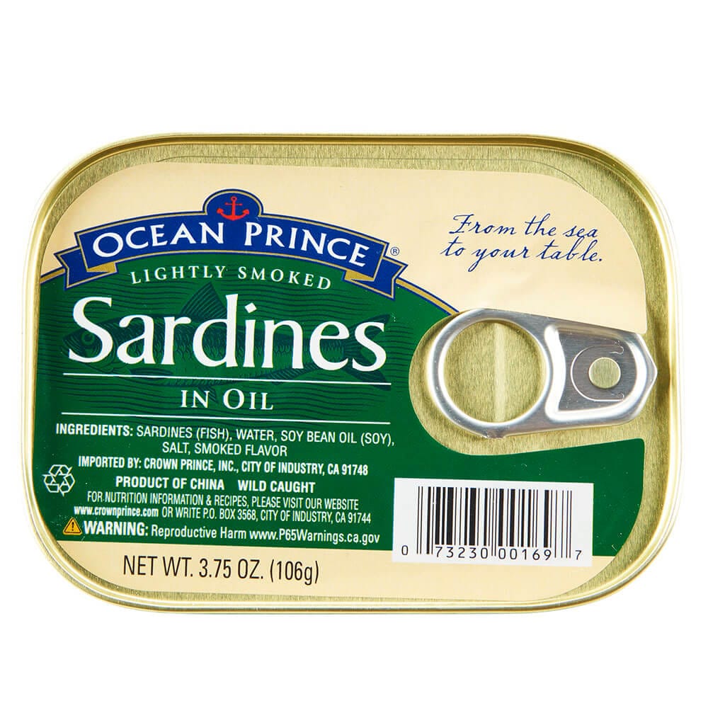 Ocean Prince Lightly Smoked Sardines in Oil, 3.75 oz