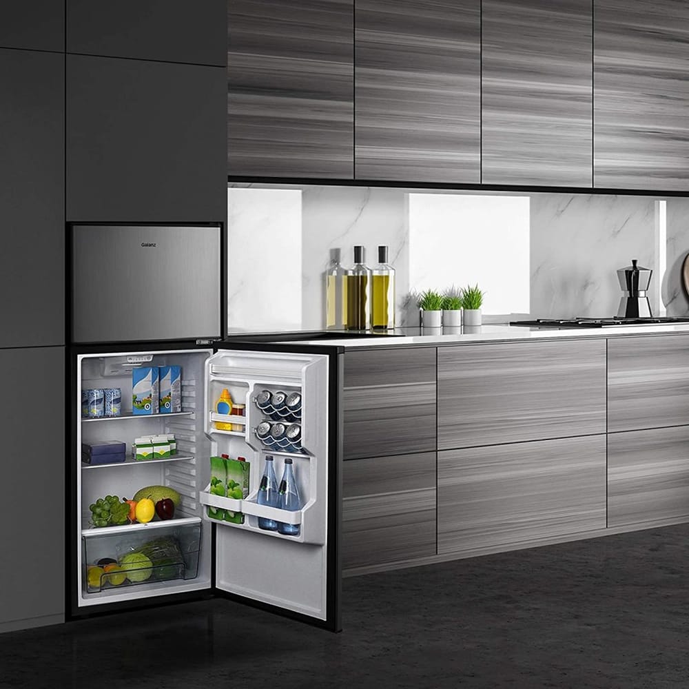 Galanz 10.0 cu.ft. Stainless Steel Top Mount Refrigerator