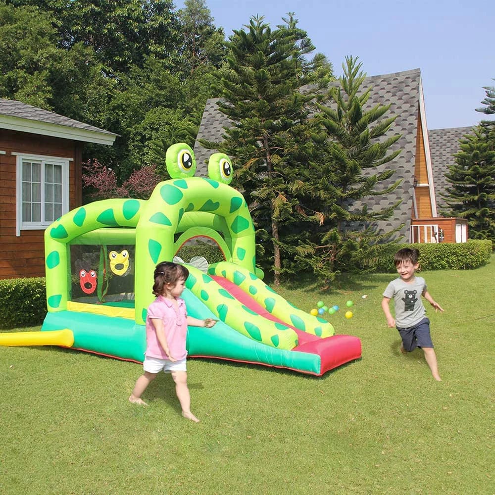 Doctor Dolphin Frog Bounce House with Slide & Pool