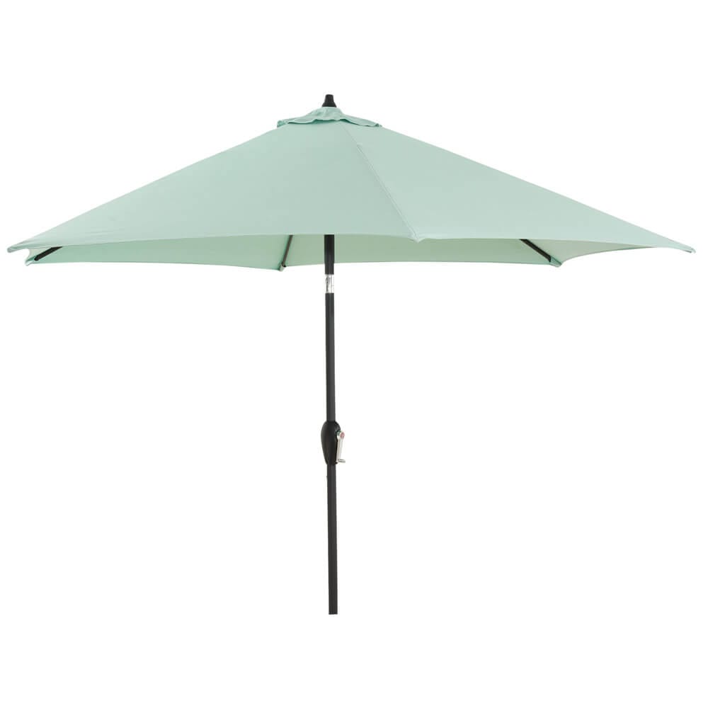 Sunbrella 9' Patio Umbrella with Crank & Tilt, Mist