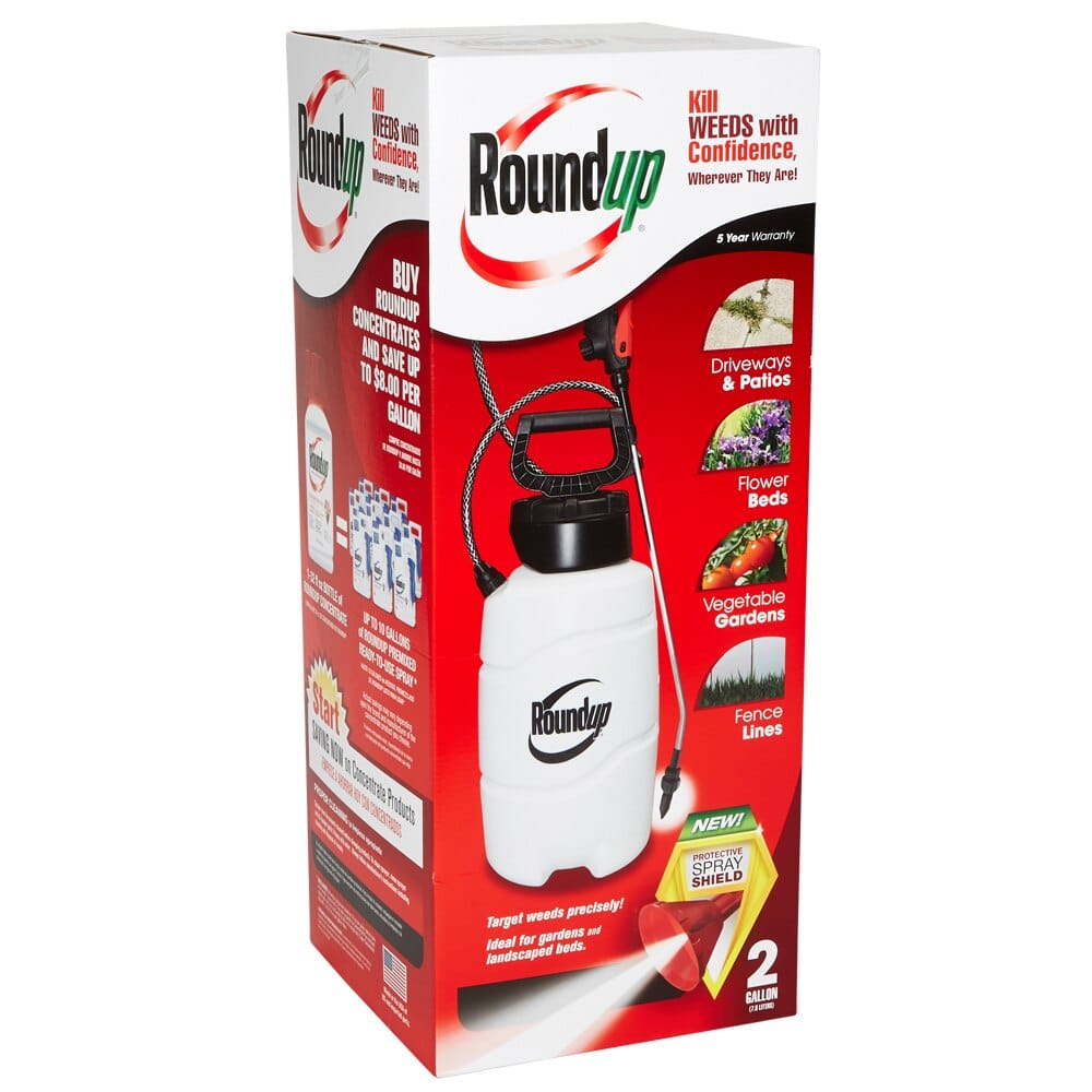 Roundup 2 Gallon Sprayer with Protective Spray Shield