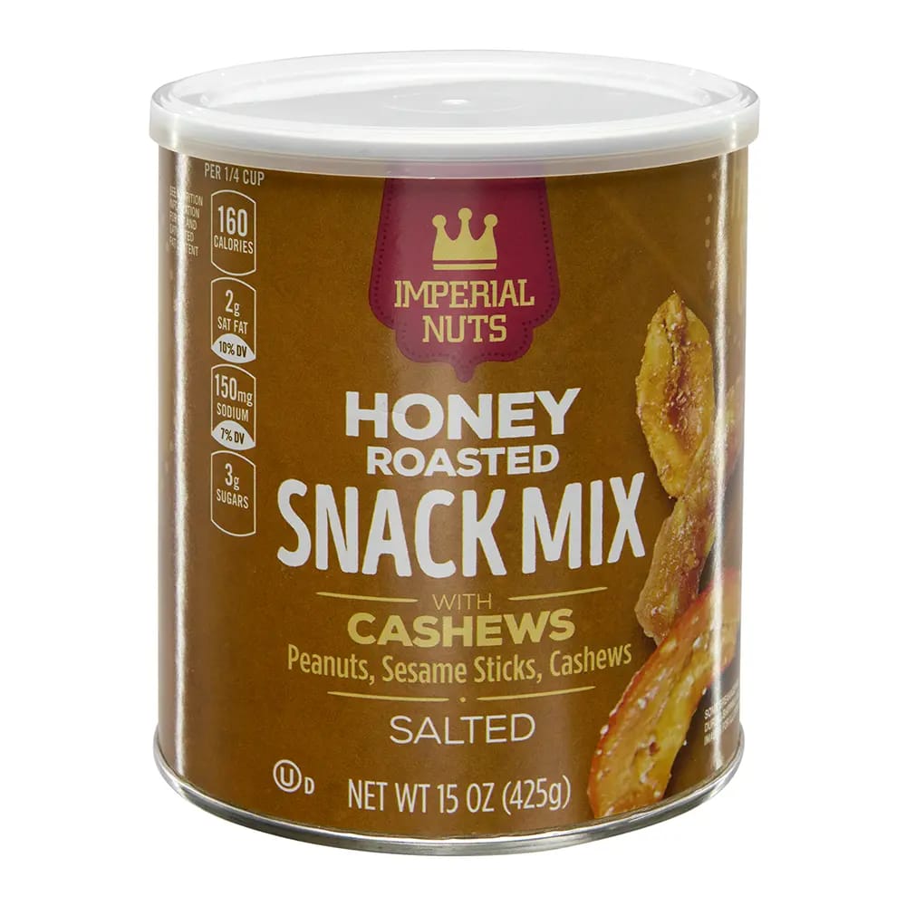 Imperial Nuts Honey Roasted Snack Mix, Salted, 15 oz