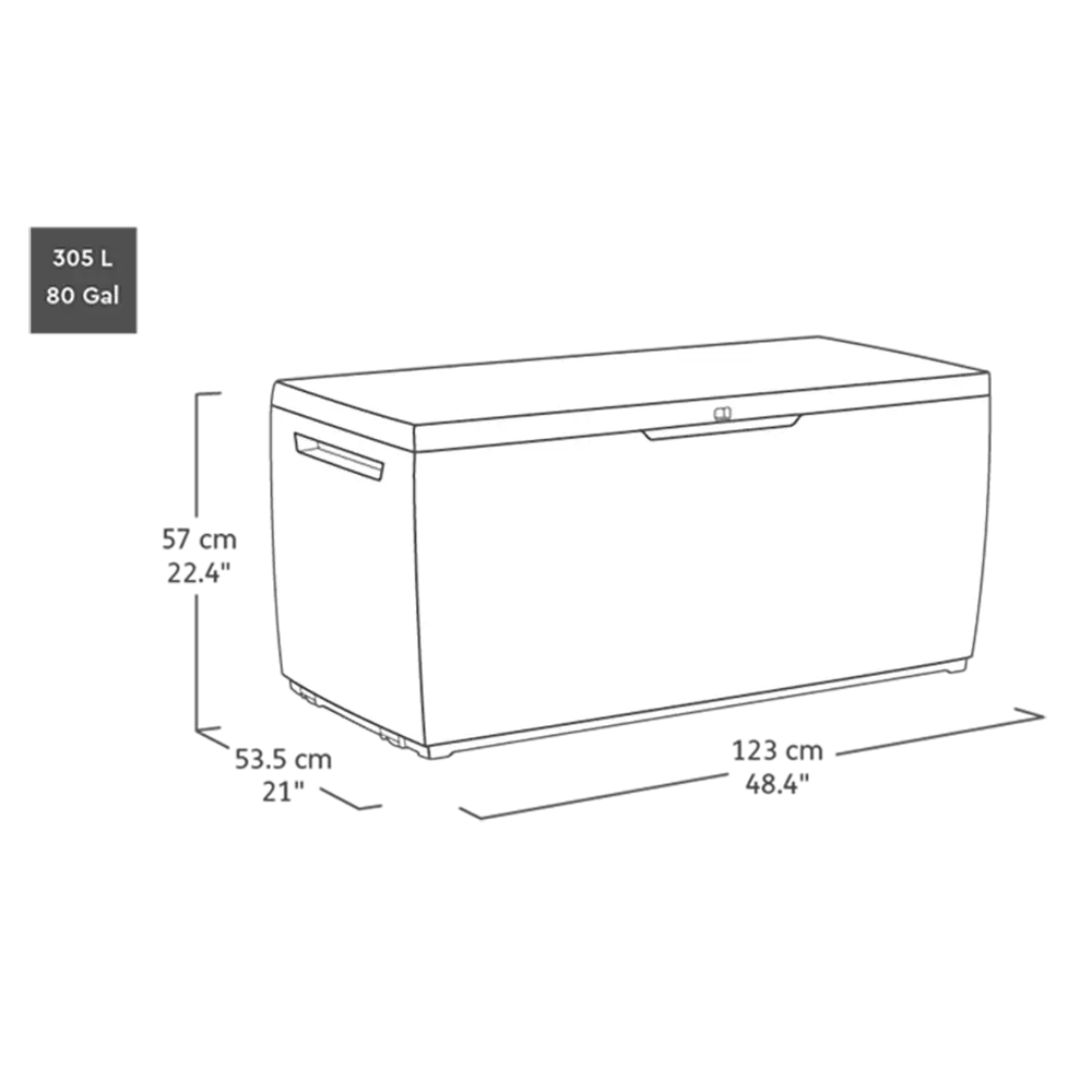 Keter Capri 80-Gallon Deck Box, Brown