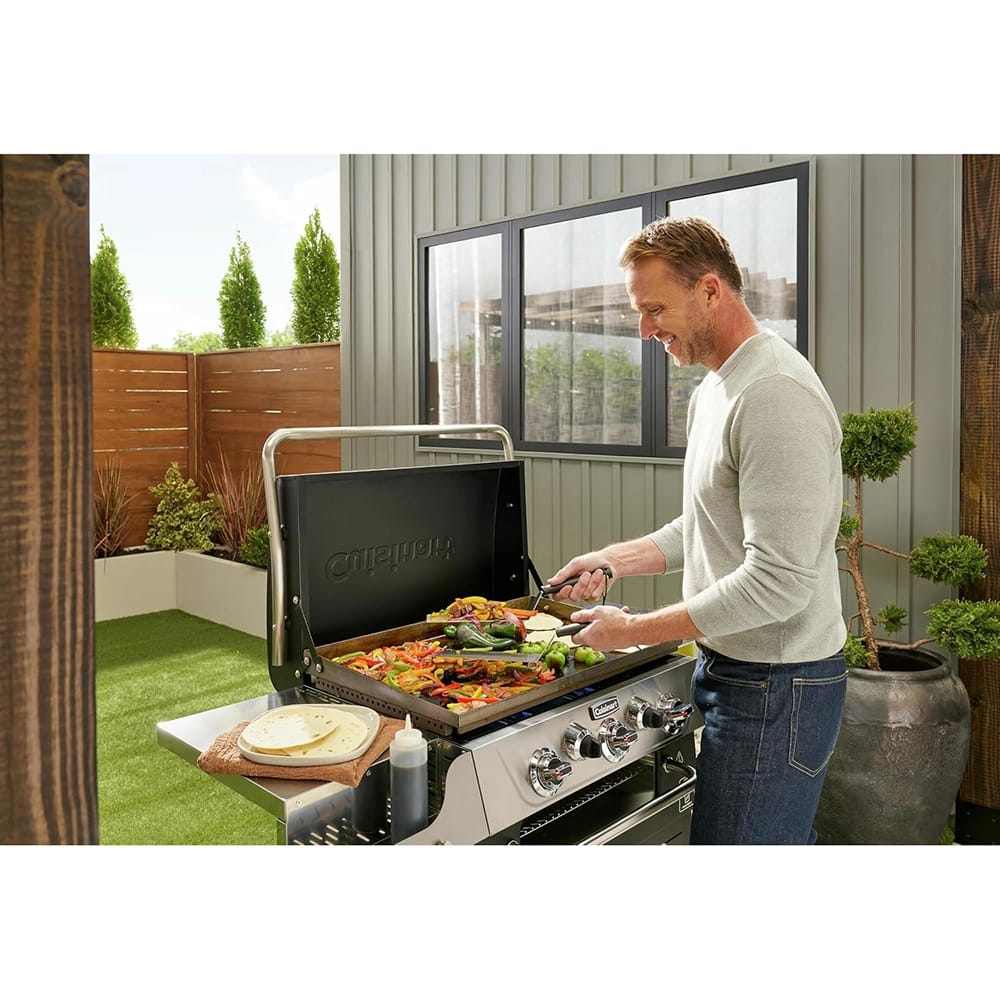 Cuisinart 28" Outdoor Griddler 2-in-1 Griddle & Broiler, Black/Stainless Steel