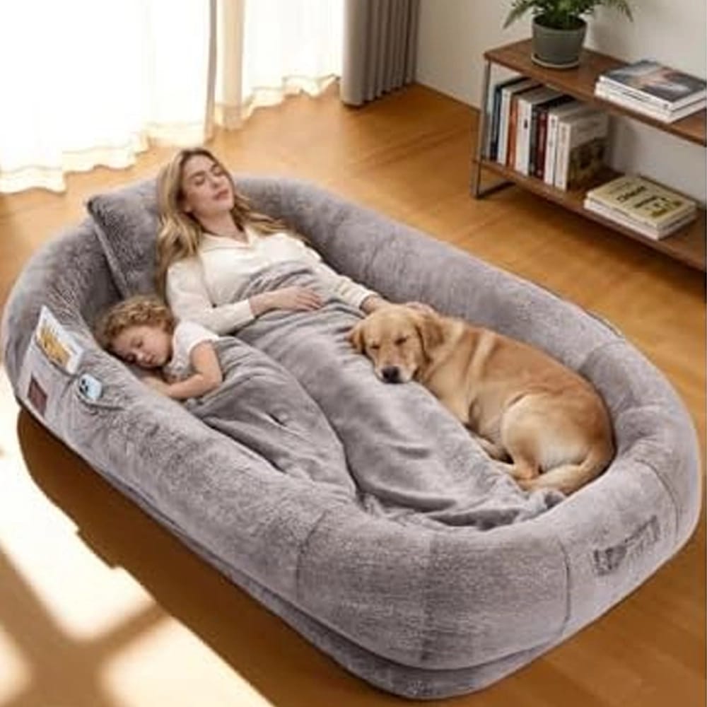 PalNests Human Dog Bed, Gray