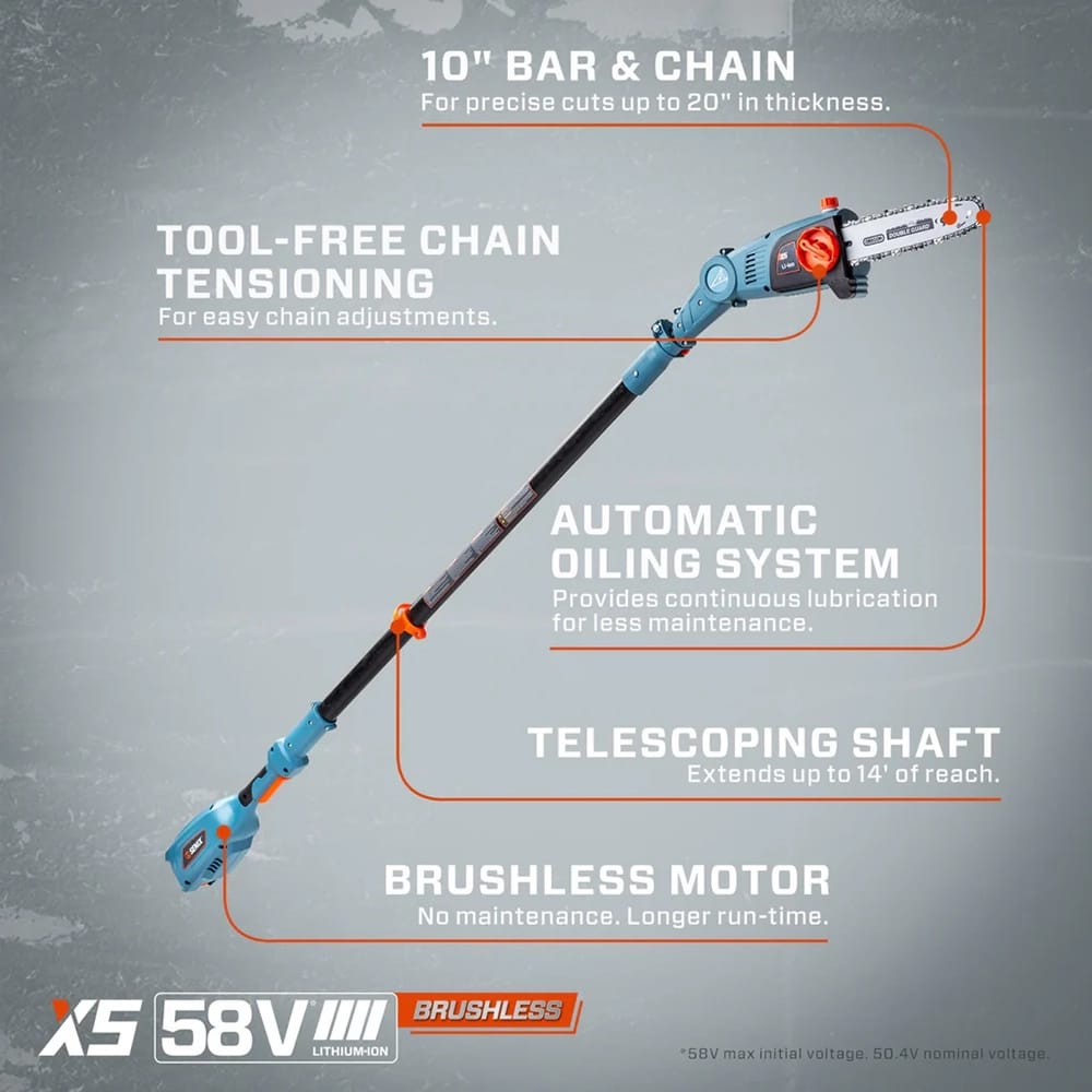 SENIX 58V Cordless Pole Saw