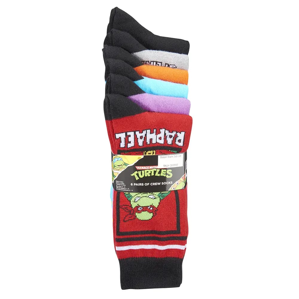 Novelty Crew Socks, 6 pk.