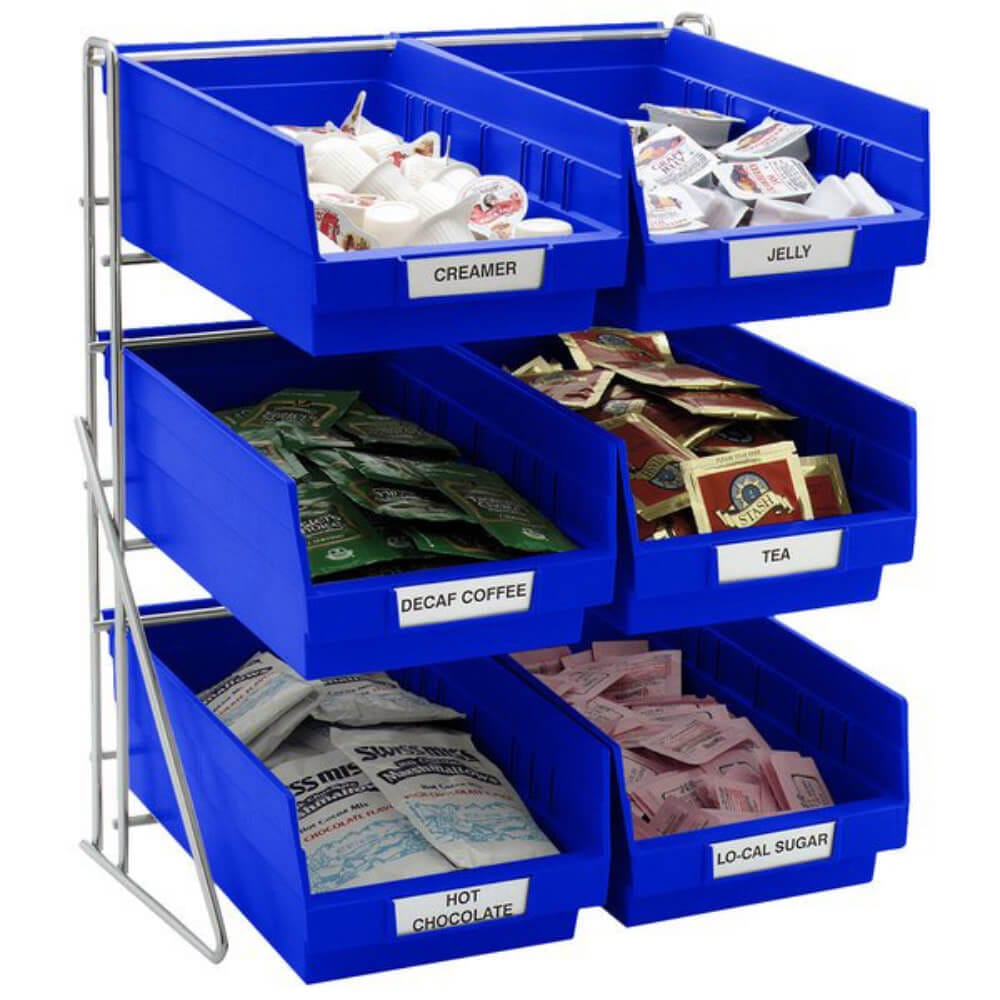 Carlisle Chrome Plated Steel Wire Packet Rack, Blue