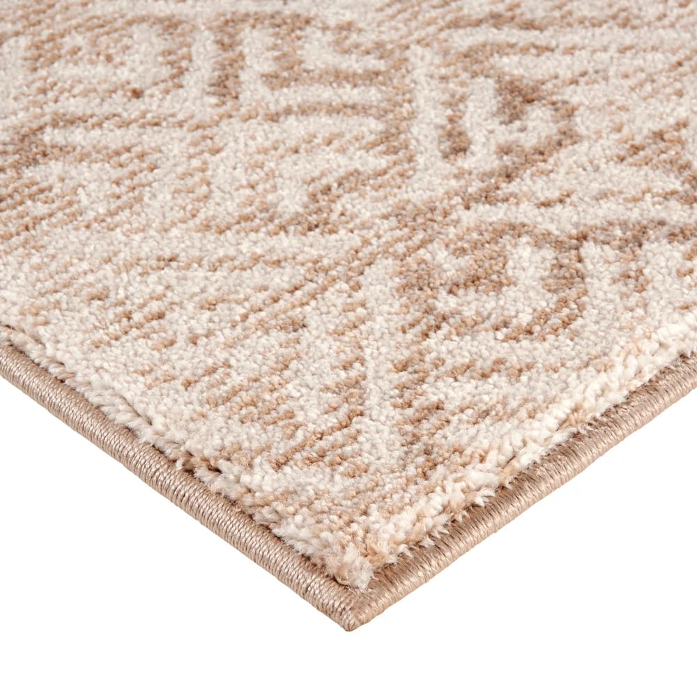 Hazel Collection 9' x 12' Tile Area Rug, Beige & Ivory