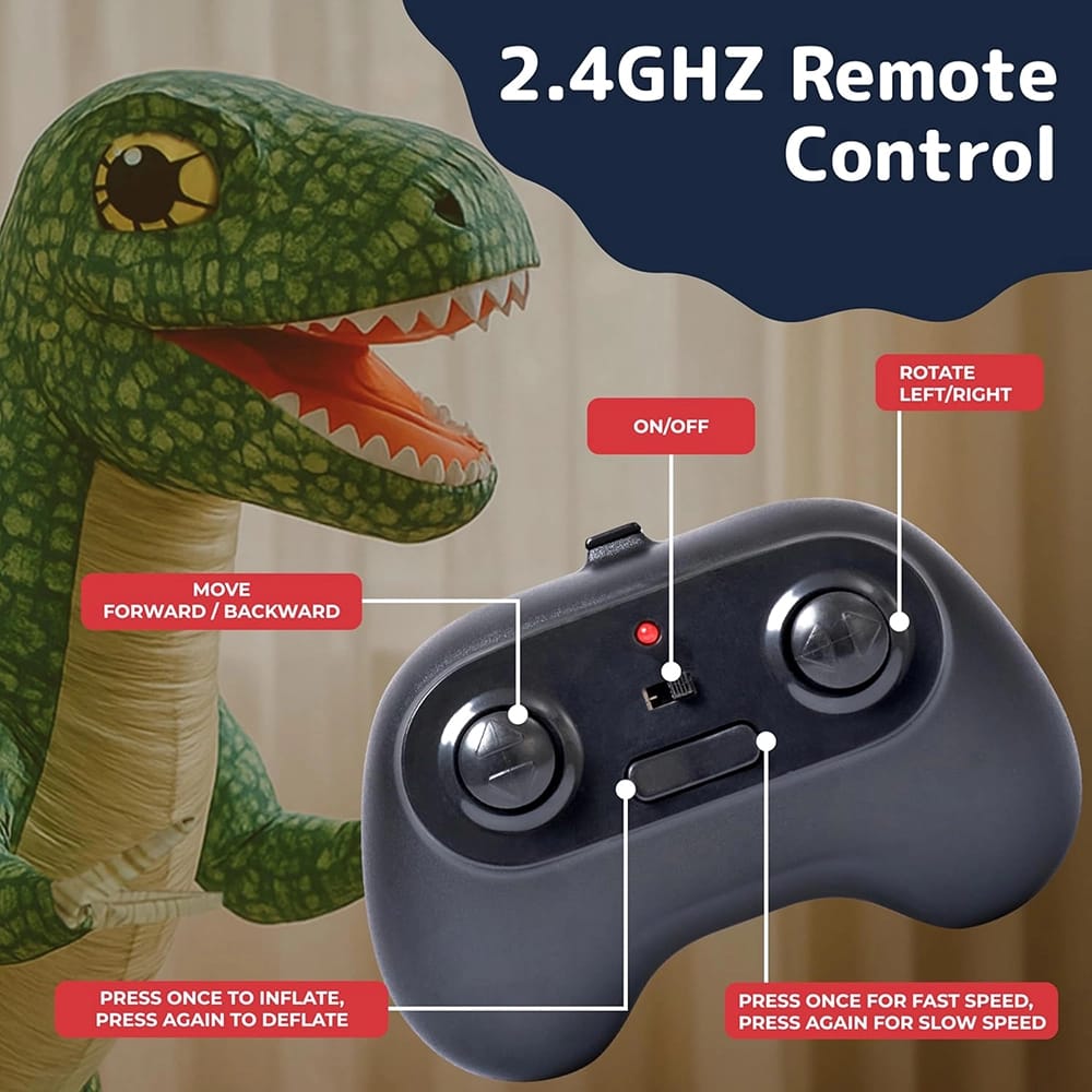 Prextex Remote Control Inflatable Dinosaur