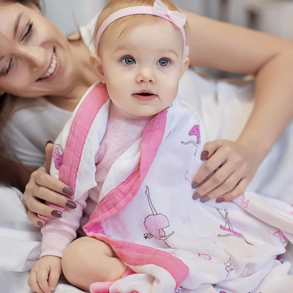 DreamShip Baby Receiving Blanket, Pink