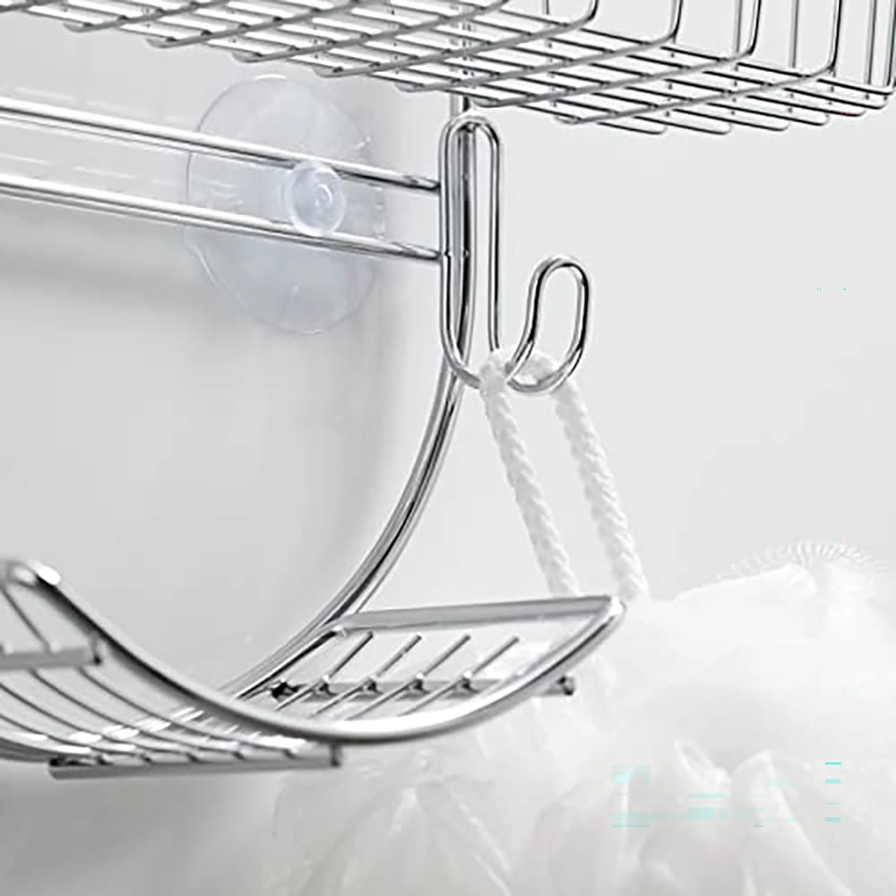 mDesign Hanging Shower Caddy with Soap Dish
