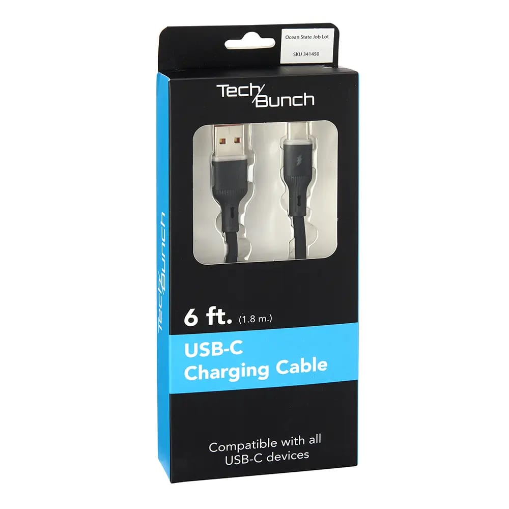 Tech Bunch USB-C Charging Cable, 6'