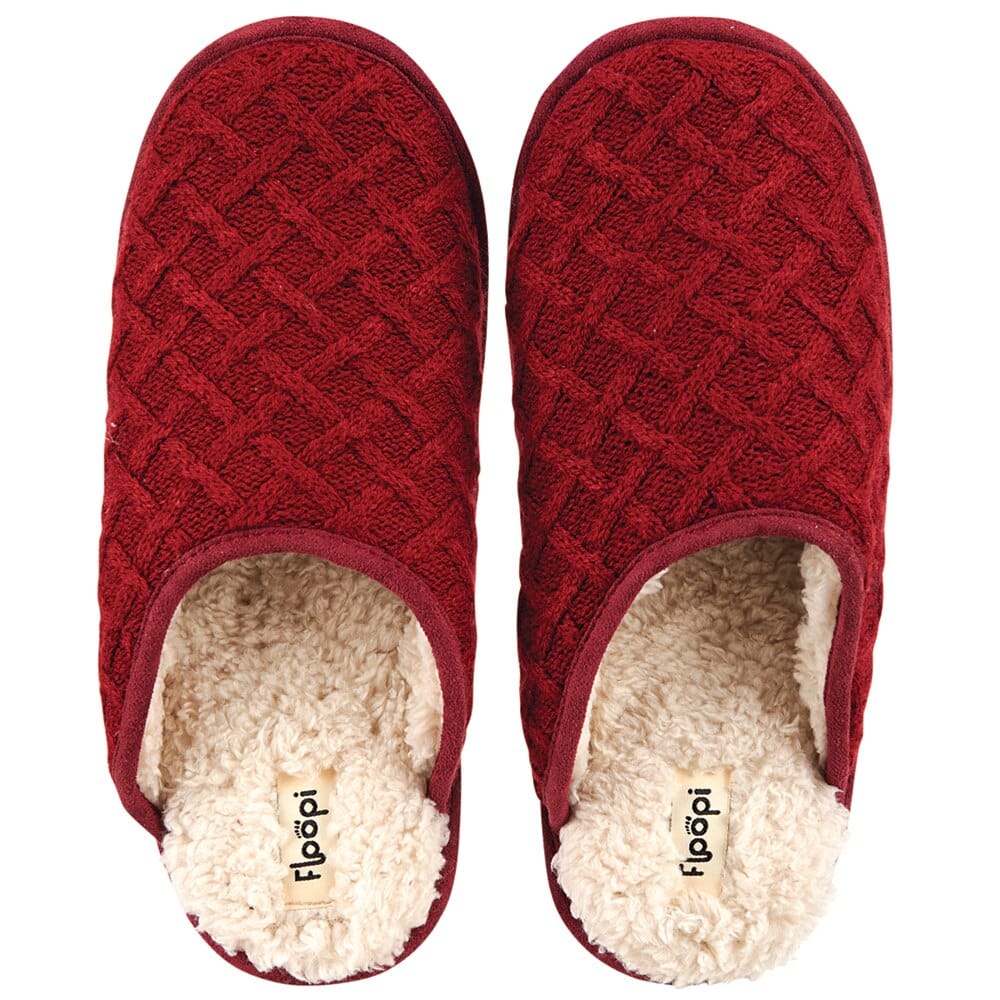 Floopi Women's Red Lattice Slide-On Slipper