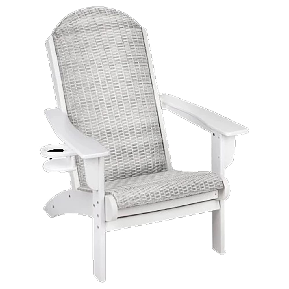 Durapatio Upholstered Heavy Duty Adirondack Chair, White