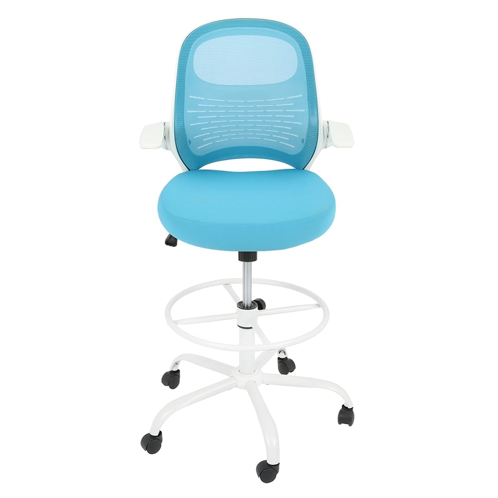 HYLONE Tall Drafting Chair, Light Blue
