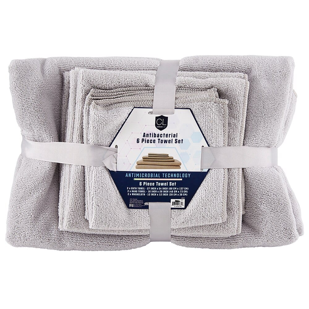 Antibacterial Towel Set, 6-Piece