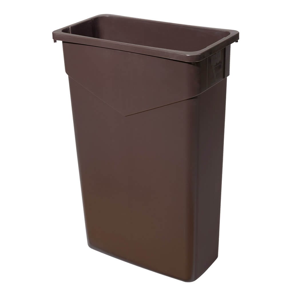 Singer 23 Gallon Rectangular Trash Can, Dark Brown