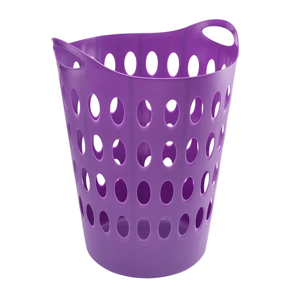 HemiCasa Round Flexible Plastic Laundry Hamper, 50LT