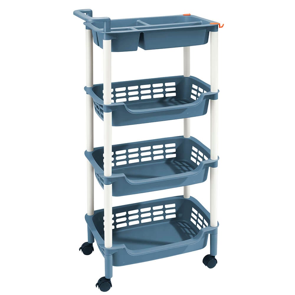 HomeLiving 4-Tier Multipurpose Storage Cart with Wheels